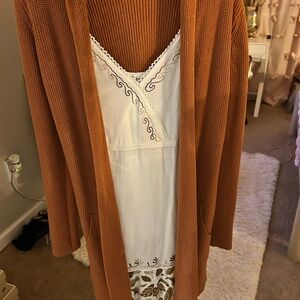 Raya Sun dress White paired w Cyrus Sweater M/S. Cute couple.!